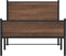 vidaXL - Bedframe - zonder - matras - metaal - bruin - eikenkleurig - 100x190 - cm