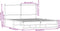 vidaXL - Bedframe - zonder - matras - metaal - bruin - eikenkleurig - 140x200 - cm
