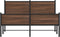 vidaXL - Bedframe - zonder - matras - metaal - bruin - eikenkleurig - 140x200 - cm