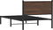 vidaXL - Bedframe - zonder - matras - metaal - bruin - eikenkleurig - 100x200 - cm