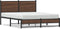 vidaXL - Bedframe - zonder - matras - metaal - bruin - eikenkleurig - 140x190 - cm