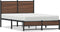 vidaXL - Bedframe - zonder - matras - metaal - bruin - eikenkleurig - 120x190 - cm