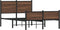 vidaXL - Bedframe - zonder - matras - metaal - bruin - eikenkleurig - 120x190 - cm