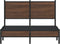 vidaXL - Bedframe - zonder - matras - metaal - bruin - eikenkleurig - 120x200 - cm