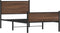 vidaXL - Bedframe - zonder - matras - metaal - bruin - eikenkleurig - 100x190 - cm