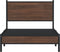 vidaXL - Bedframe - zonder - matras - metaal - bruin - eikenkleurig - 100x190 - cm