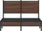 vidaXL - Bedframe - zonder - matras - metaal - bruin - eikenkleurig - 120x190 - cm