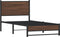 vidaXL - Bedframe - zonder - matras - metaal - bruin - eikenkleurig - 90x190 - cm