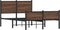 vidaXL - Bedframe - zonder - matras - metaal - bruin - eikenkleurig - 120x200 - cm
