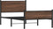 vidaXL - Bedframe - zonder - matras - metaal - bruin - eikenkleurig - 100x200 - cm