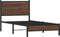 vidaXL - Bedframe - zonder - matras - metaal - bruin - eikenkleurig - 90x200 - cm