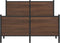vidaXL - Bedframe - zonder - matras - metaal - bruin - eikenkleurig - 137x190 - cm