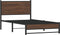 vidaXL - Bedframe - zonder - matras - metaal - bruin - eikenkleurig - 100x200 - cm