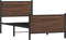 vidaXL - Bedframe - zonder - matras - metaal - bruin - eikenkleurig - 90x190 - cm