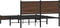vidaXL - Bedframe - zonder - matras - metaal - bruin - eikenkleurig - 137x190 - cm