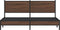 vidaXL - Bedframe - zonder - matras - metaal - bruin - eikenkleurig - 160x200 - cm