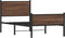 vidaXL - Bedframe - zonder - matras - metaal - bruin - eikenkleurig - 90x190 - cm