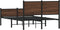vidaXL - Bedframe - zonder - matras - metaal - bruin - eikenkleurig - 120x200 - cm