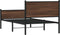 vidaXL - Bedframe - zonder - matras - metaal - bruin - eikenkleurig - 100x200 - cm