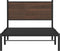 vidaXL - Bedframe - zonder - matras - metaal - bruin - eikenkleurig - 100x190 - cm