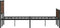 vidaXL - Bedframe - zonder - matras - metaal - bruin - eikenkleurig - 140x200 - cm