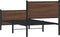 vidaXL - Bedframe - zonder - matras - metaal - bruin - eikenkleurig - 90x200 - cm