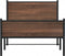 vidaXL - Bedframe - zonder - matras - metaal - bruin - eikenkleurig - 100x200 - cm