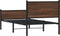 vidaXL - Bedframe - zonder - matras - metaal - bruin - eikenkleurig - 90x190 - cm