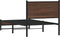 vidaXL - Bedframe - zonder - matras - metaal - bruin - eikenkleurig - 90x190 - cm