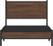 vidaXL - Bedframe - zonder - matras - metaal - bruin - eikenkleurig - 100x200 - cm