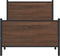 vidaXL - Bedframe - zonder - matras - metaal - bruin - eikenkleurig - 100x190 - cm