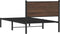vidaXL - Bedframe - zonder - matras - metaal - bruin - eikenkleurig - 100x190 - cm