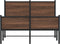 vidaXL - Bedframe - zonder - matras - metaal - bruin - eikenkleurig - 120x190 - cm