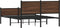 vidaXL - Bedframe - zonder - matras - metaal - bruin - eikenkleurig - 140x190 - cm