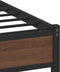 vidaXL - Bedframe - zonder - matras - metaal - bruin - eikenkleurig - 140x190 - cm