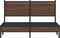 vidaXL - Bedframe - zonder - matras - metaal - bruin - eikenkleurig - 140x200 - cm