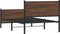 vidaXL - Bedframe - zonder - matras - metaal - bruin - eikenkleurig - 100x200 - cm