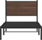 vidaXL - Bedframe - zonder - matras - metaal - bruin - eikenkleurig - 80x200 - cm