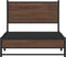 vidaXL - Bedframe - zonder - matras - metaal - bruin - eikenkleurig - 100x200 - cm