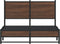 vidaXL - Bedframe - zonder - matras - metaal - bruin - eikenkleurig - 120x200 - cm