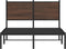 vidaXL - Bedframe - zonder - matras - metaal - bruin - eikenkleurig - 120x190 - cm