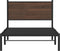vidaXL - Bedframe - zonder - matras - metaal - bruin - eikenkleurig - 100x200 - cm