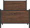 vidaXL - Bedframe - zonder - matras - metaal - bruin - eikenkleurig - 75x190 - cm