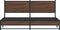 vidaXL - Bedframe - zonder - matras - metaal - bruin - eikenkleurig - 160x200 - cm