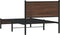 vidaXL - Bedframe - zonder - matras - metaal - bruin - eikenkleurig - 100x190 - cm