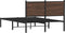 vidaXL - Bedframe - zonder - matras - metaal - bruin - eikenkleurig - 120x200 - cm