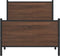 vidaXL - Bedframe - zonder - matras - metaal - bruin - eikenkleurig - 80x200 - cm