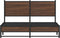 vidaXL - Bedframe - zonder - matras - metaal - bruin - eikenkleurig - 150x200 - cm