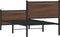 vidaXL - Bedframe - zonder - matras - metaal - bruin - eikenkleurig - 75x190 - cm