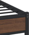 vidaXL - Bedframe - zonder - matras - metaal - bruin - eikenkleurig - 100x190 - cm